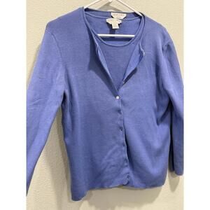 Vintage Casual Corner Cardigan Sweater Set, Size Small